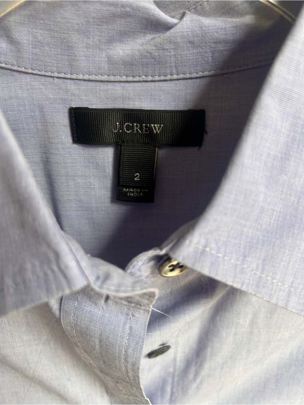 J. Crew sequined stripe oxford button up shirt Size 2 - Picture 8 of 8